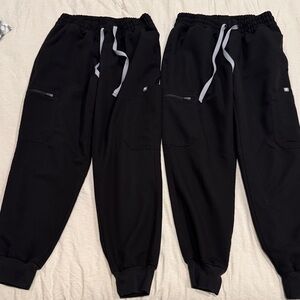 Figs Black Jogger Scrubs Small Petite